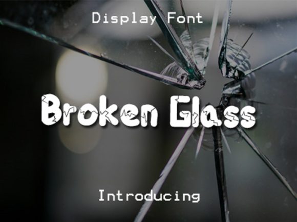 Broken Glass Font: A Display Typeface for Bold Marketing Visuals