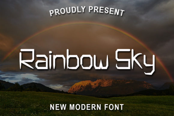 Rainbow Sky: A Geometric Display Font for Creative Marketing